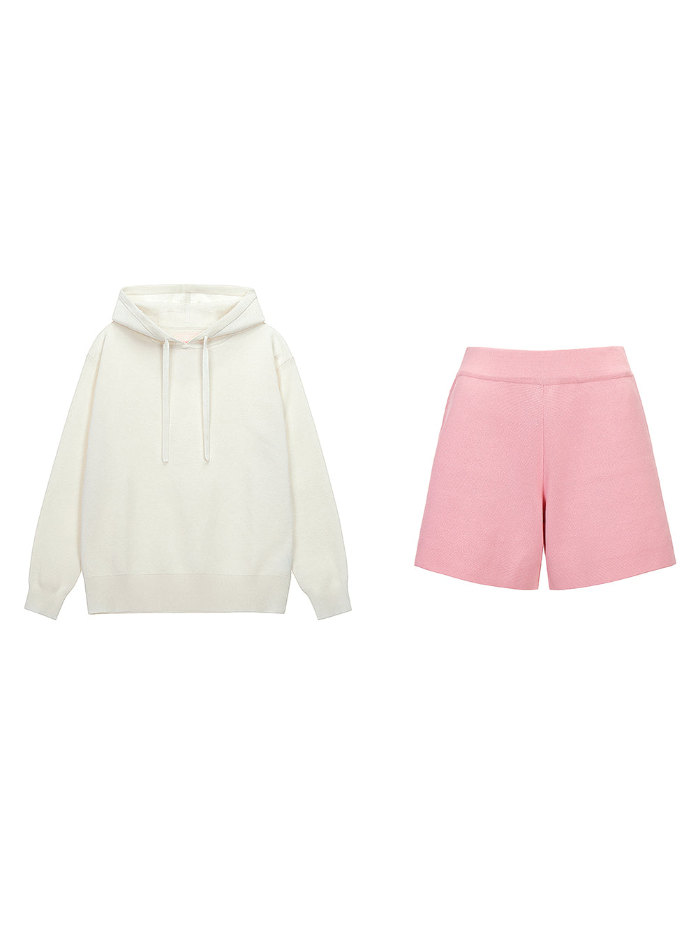 KNIT MARI HOODED PULLOVER & KNIT MARI SHORT PANTS SET