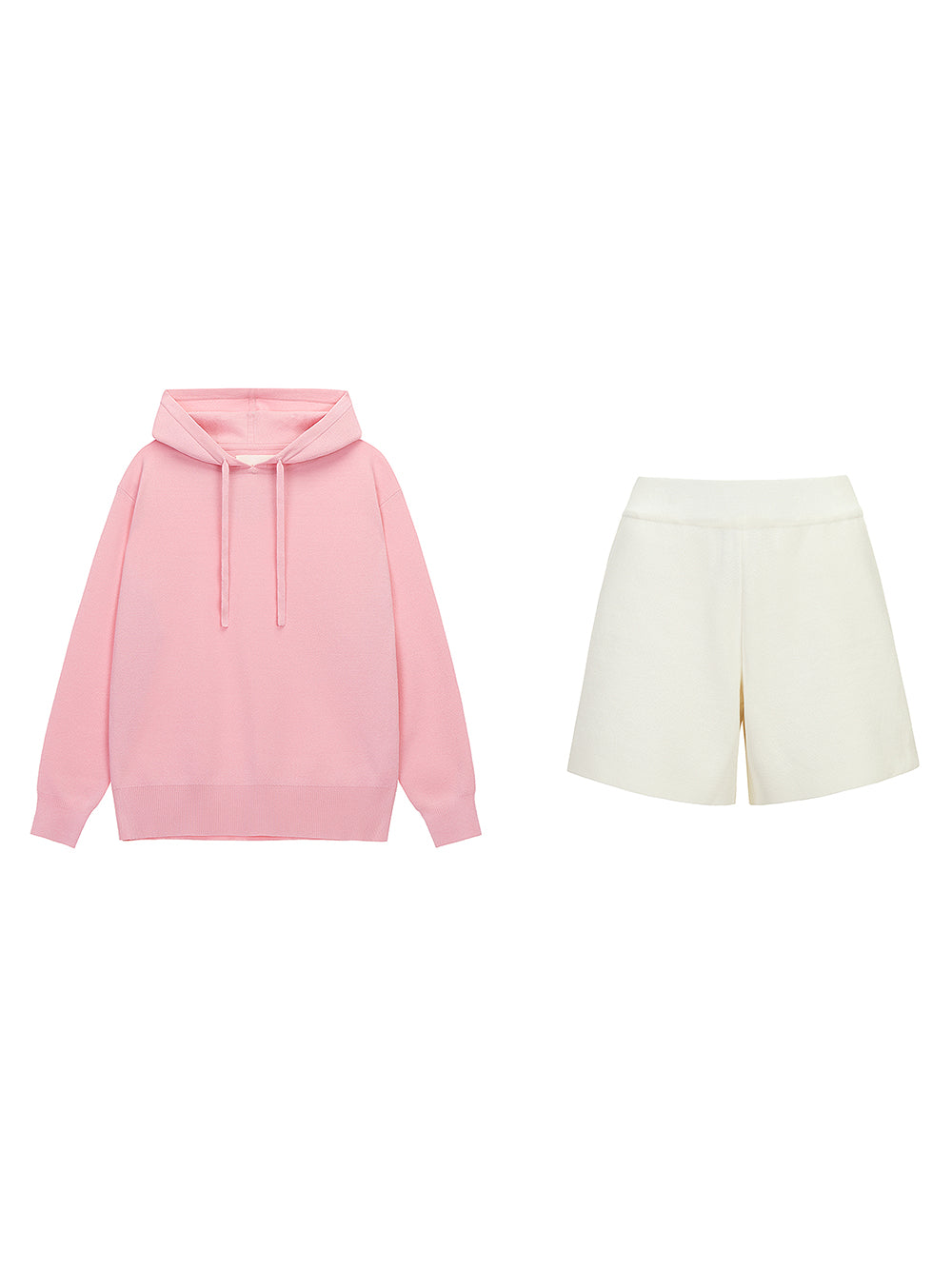 KNIT MARI HOODED PULLOVER & KNIT MARI SHORT PANTS SET