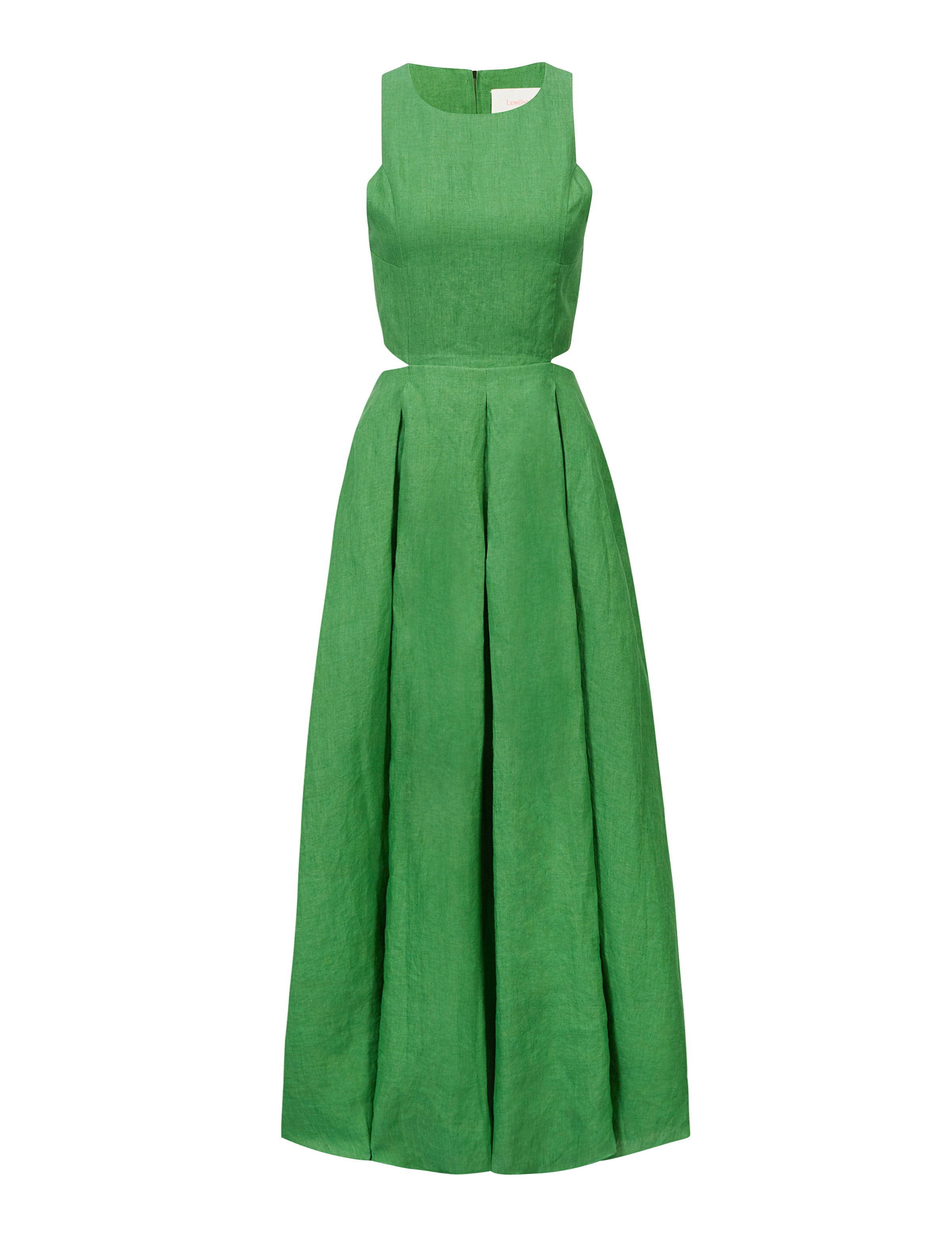 PORTIMA LINEN LONG DRESS 1 / GREEN (041) PORTIMA LINEN LONG DRESS 1 / GREEN (041)
