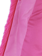 FAUX FUR TIED KITTEN RIBBON VEST