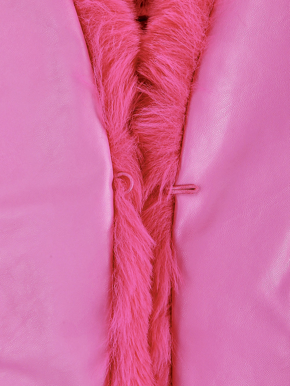 FAUX FUR TIED KITTEN RIBBON VEST