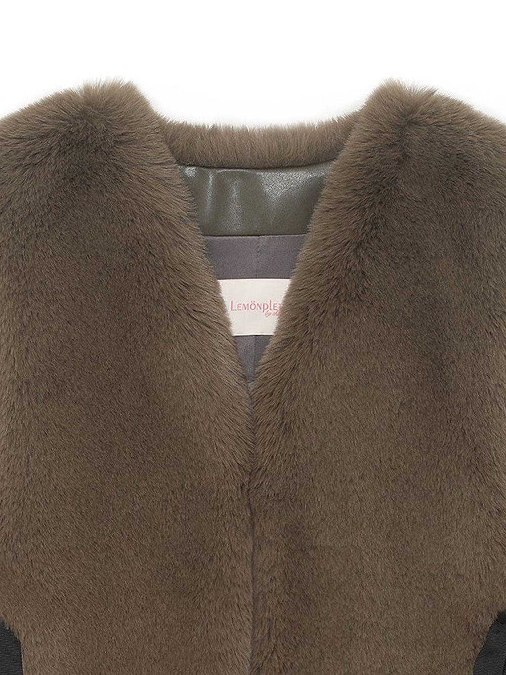 FAUX FUR TIED KITTEN RIBBON VEST