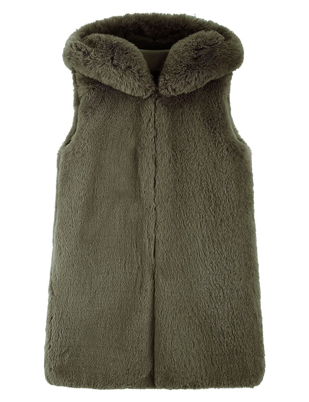 FAUX FUR CUPID HOODED VEST