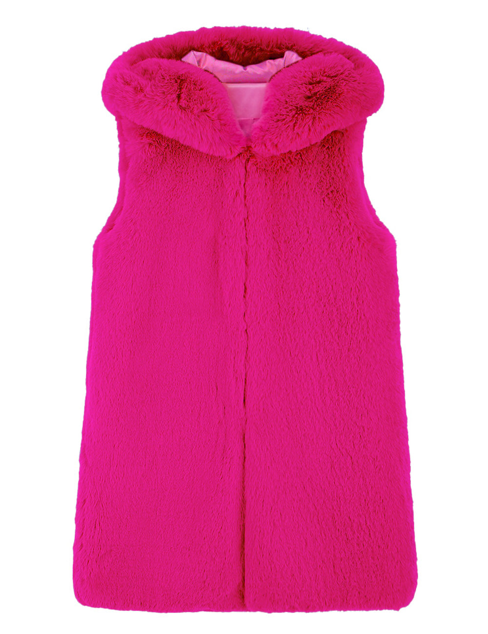 FAUX FUR CUPID HOODED VEST