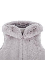 FAUX FUR CUPID HOODED VEST