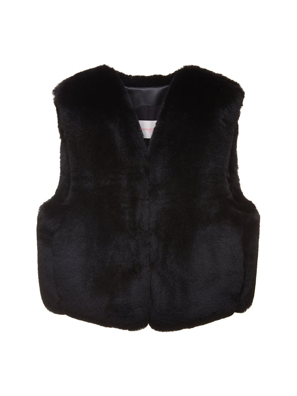 FAUX FUR MINI VEST