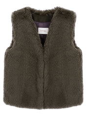 FAUX FUR MORI V-NECK VEST