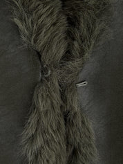 FAUX FUR MORI V-NECK VEST