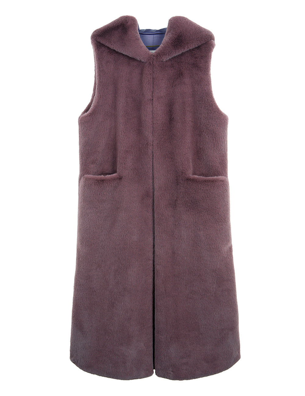 [REFURB] FAUX FUR LAON HOODED MAXI VEST