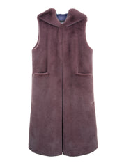 [REFURB] FAUX FUR LAON HOODED MAXI VEST