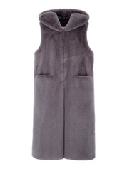 [REFURB] FAUX FUR LAON HOODED MAXI VEST