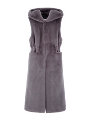 [REFURB] FAUX FUR LAON HOODED MAXI VEST