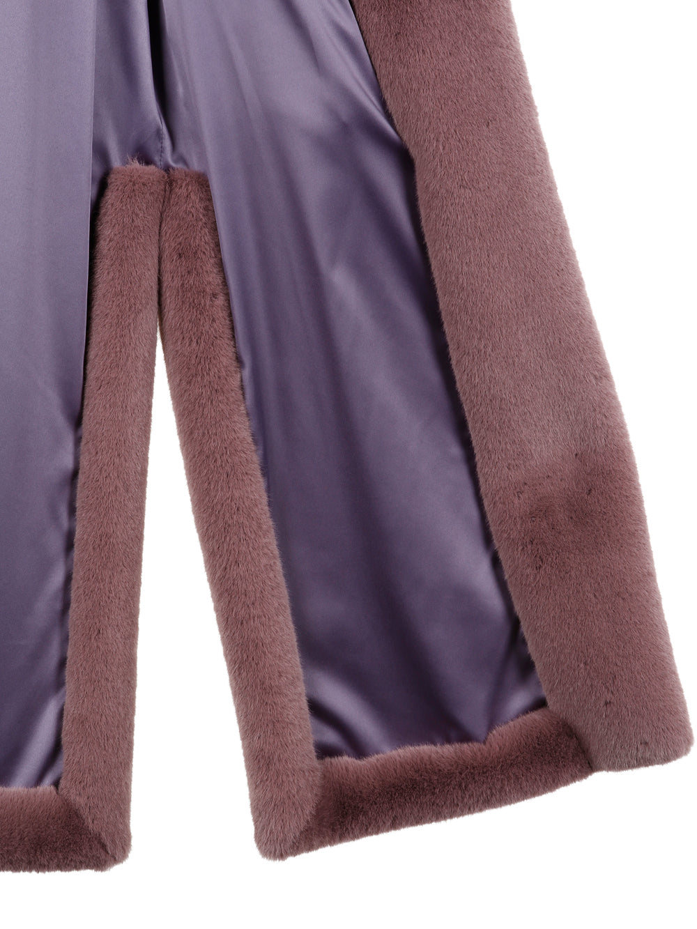 FAUX FUR LAON HOODED MAXI VEST