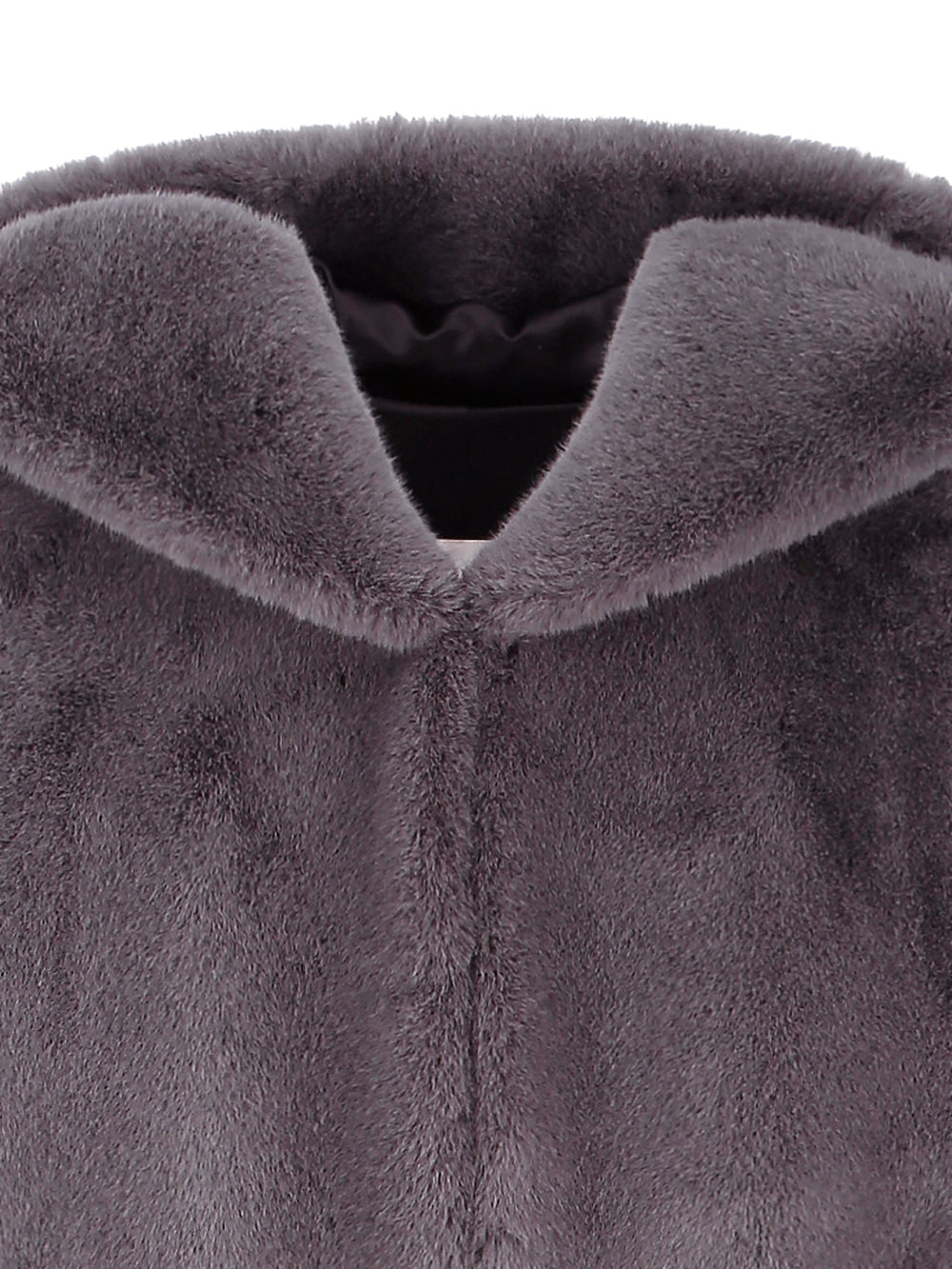 FAUX FUR LAON HOODED MAXI VEST
