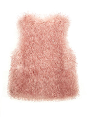 FAUX FUR MORI MG V-NECK VEST