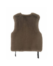 [PRE-ORDER] FAUX FUR TIED KITTEN RIBBON VEST
