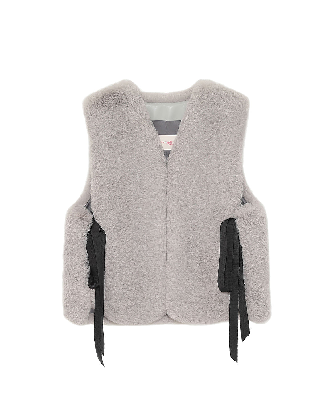 [PRE-ORDER] FAUX FUR TIED KITTEN RIBBON VEST