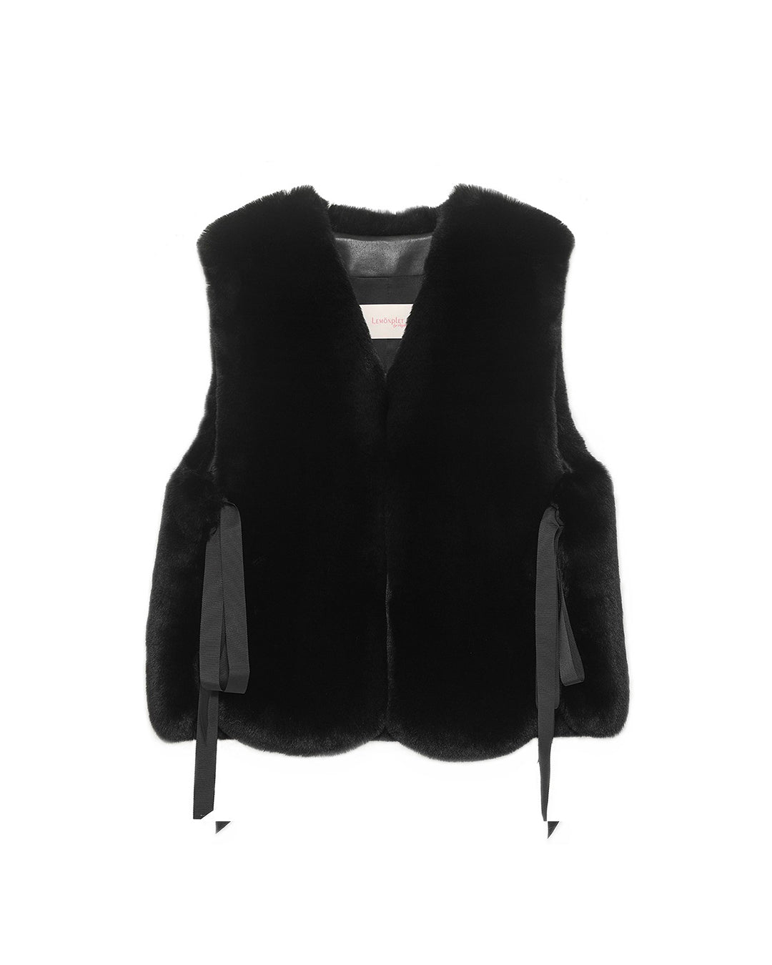 [PRE-ORDER] FAUX FUR TIED KITTEN RIBBON VEST