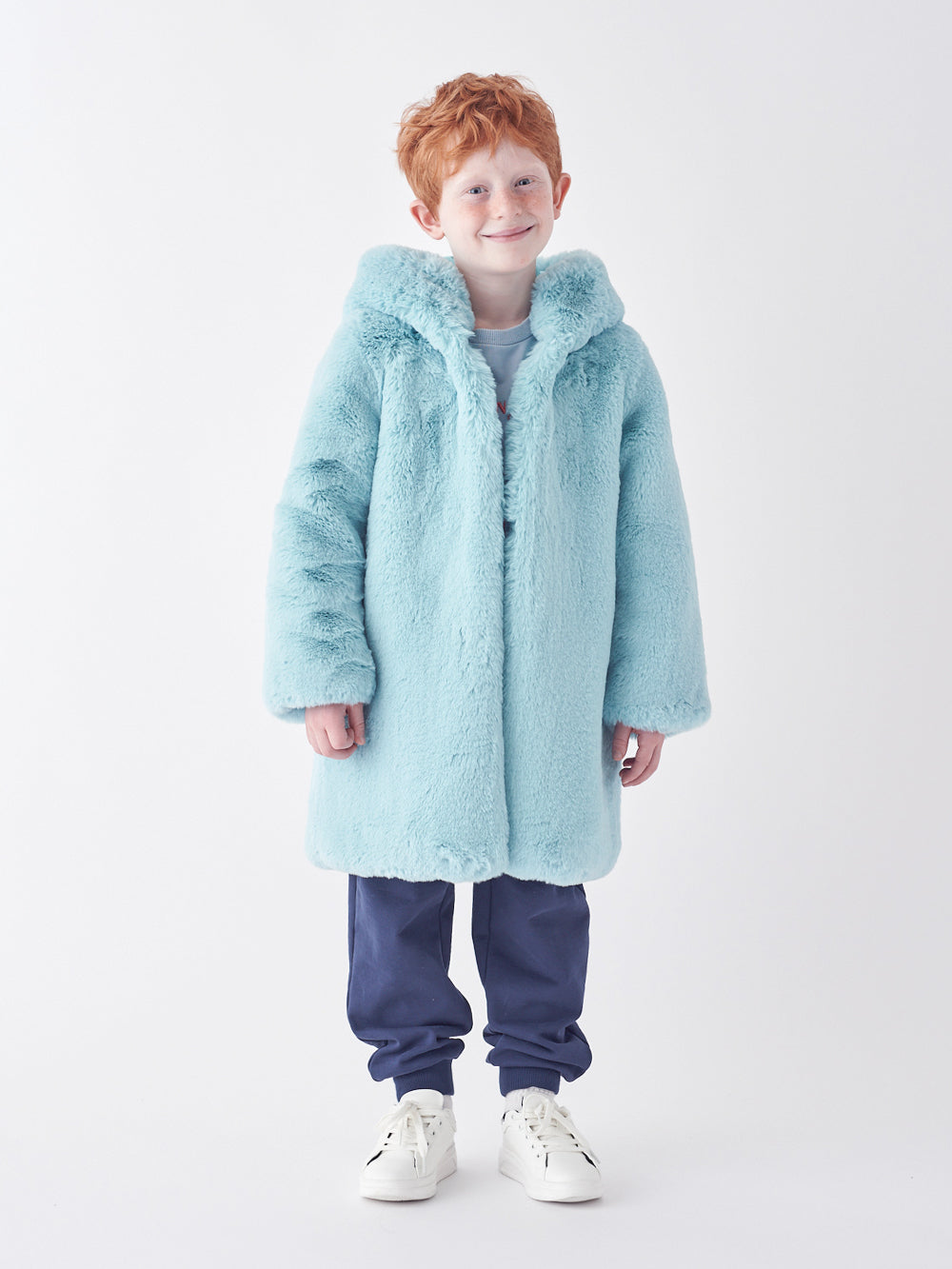 KIDS FAUX FUR EILLE HOODIE COAT – Lemönplet - Main Image