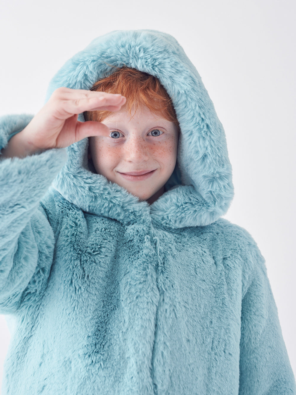 KIDS FAUX FUR EILLE HOODIE COAT – Lemönplet - Main Image